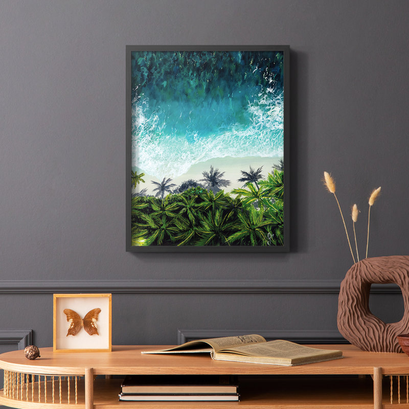 Escapism Framed Print - Solid Wood, 28" H x 22" W, Black