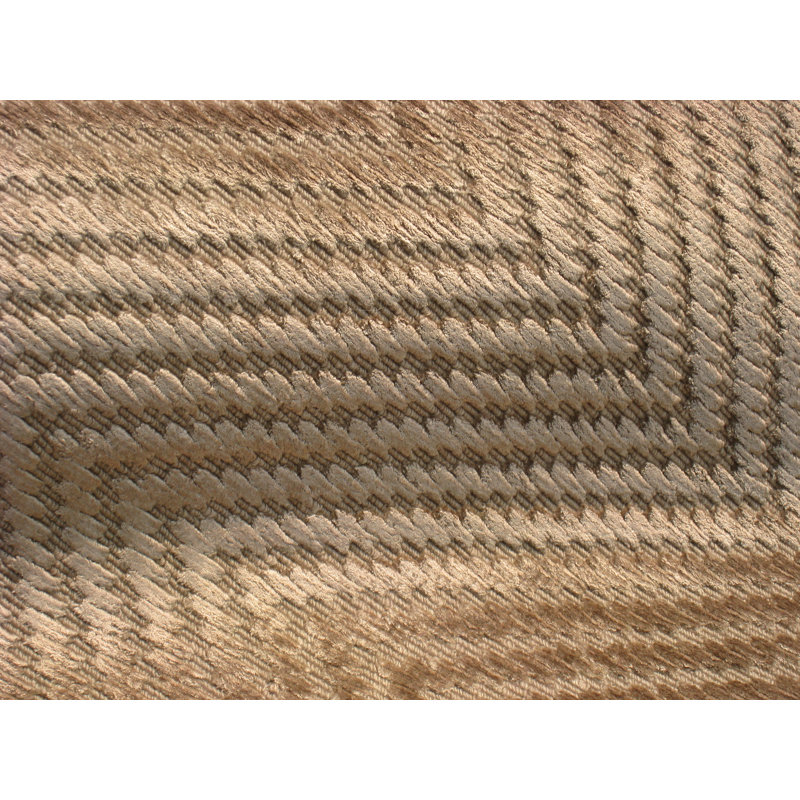 Honeycomb Chevron Area Rug in Khaki, Rectangle 12' x 15'