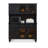 Black Solid Wood Sideboard-2085578363