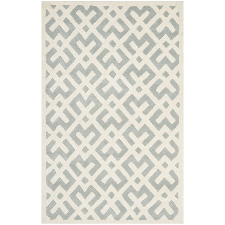 Deedie Hand Tufted Wool Geometric Rug
