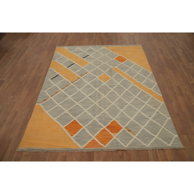 Tapis kilim en laine Trellis