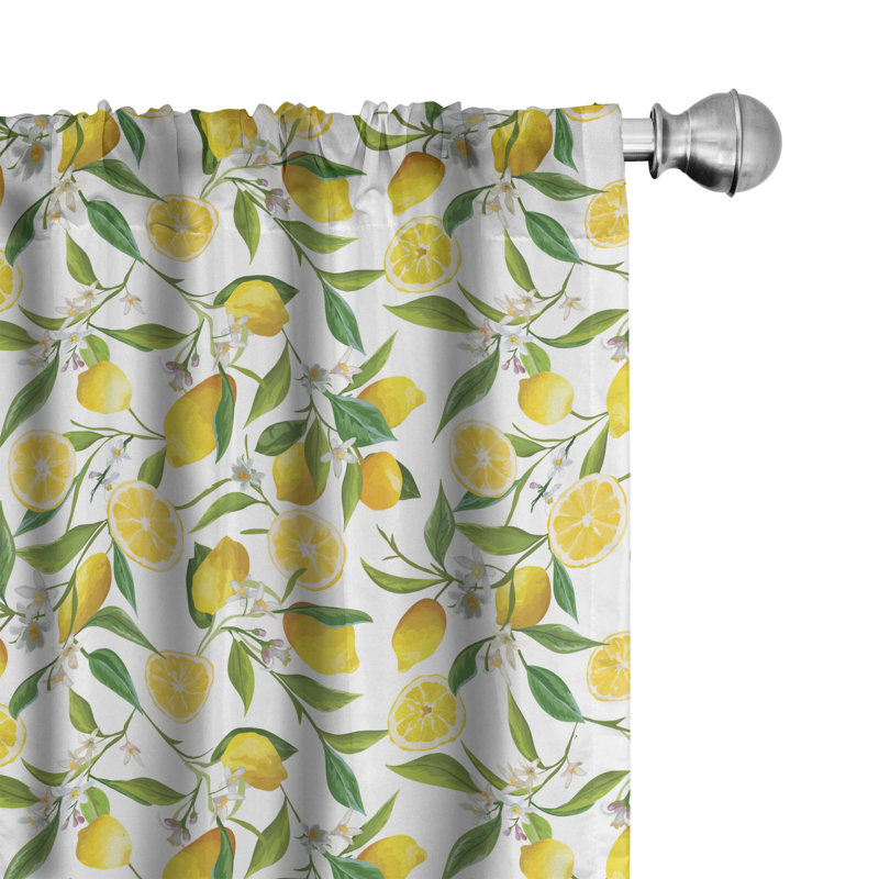 Nature Semi-Sheer Rod Pocket Single Curtain Panel, 28" x 95"
