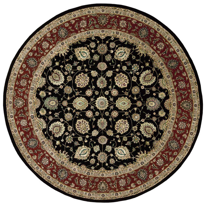 Ellerswick Wool Oriental Indoor Rug, Round 8'