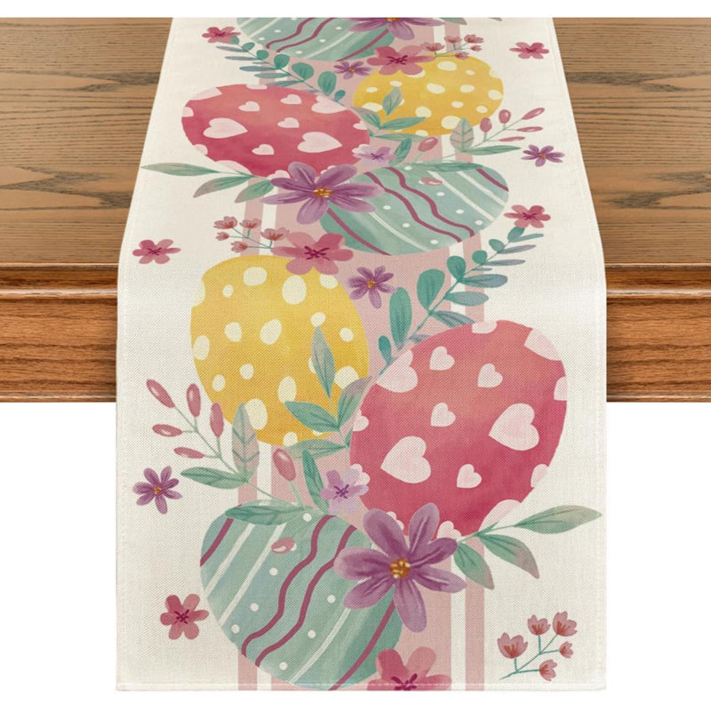 Chemin de table œufs en eucalyptus de Pâques, décoration de table de salle à manger pour la maison, L 60 po x l 13 po