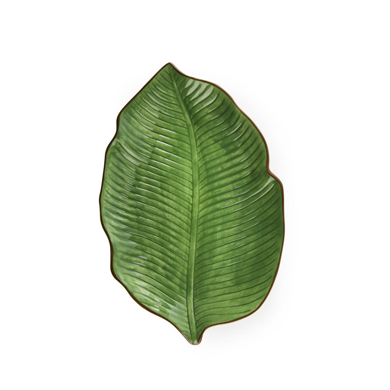 Excelsa Foliage Ceramic Platter