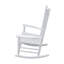 Chaise berçante blanche en bois massif pour terrasse et balcon-1476754117