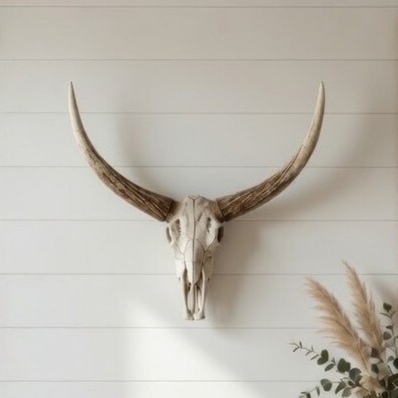 Bull Skull Handmade Resin Wall Decor