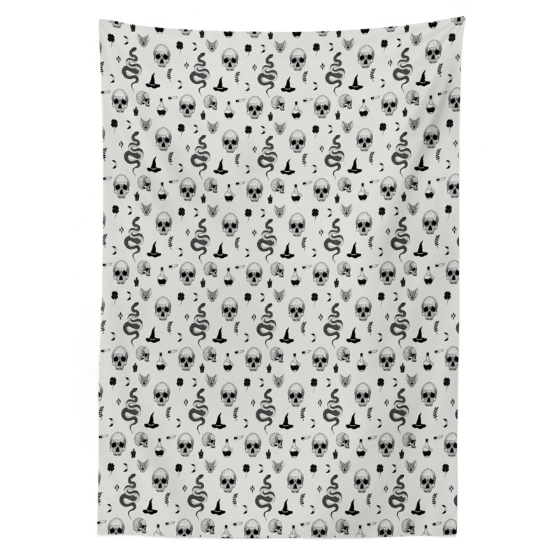 Skull Tablecloth, 84" x 60"