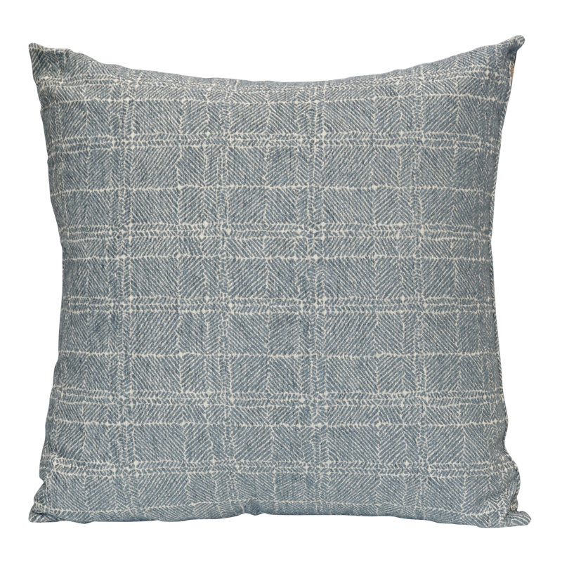 Paisley Ii Siracha Pillow - Down Insert - Multi, 24"H x 24"W, Grey/Cream Striped
