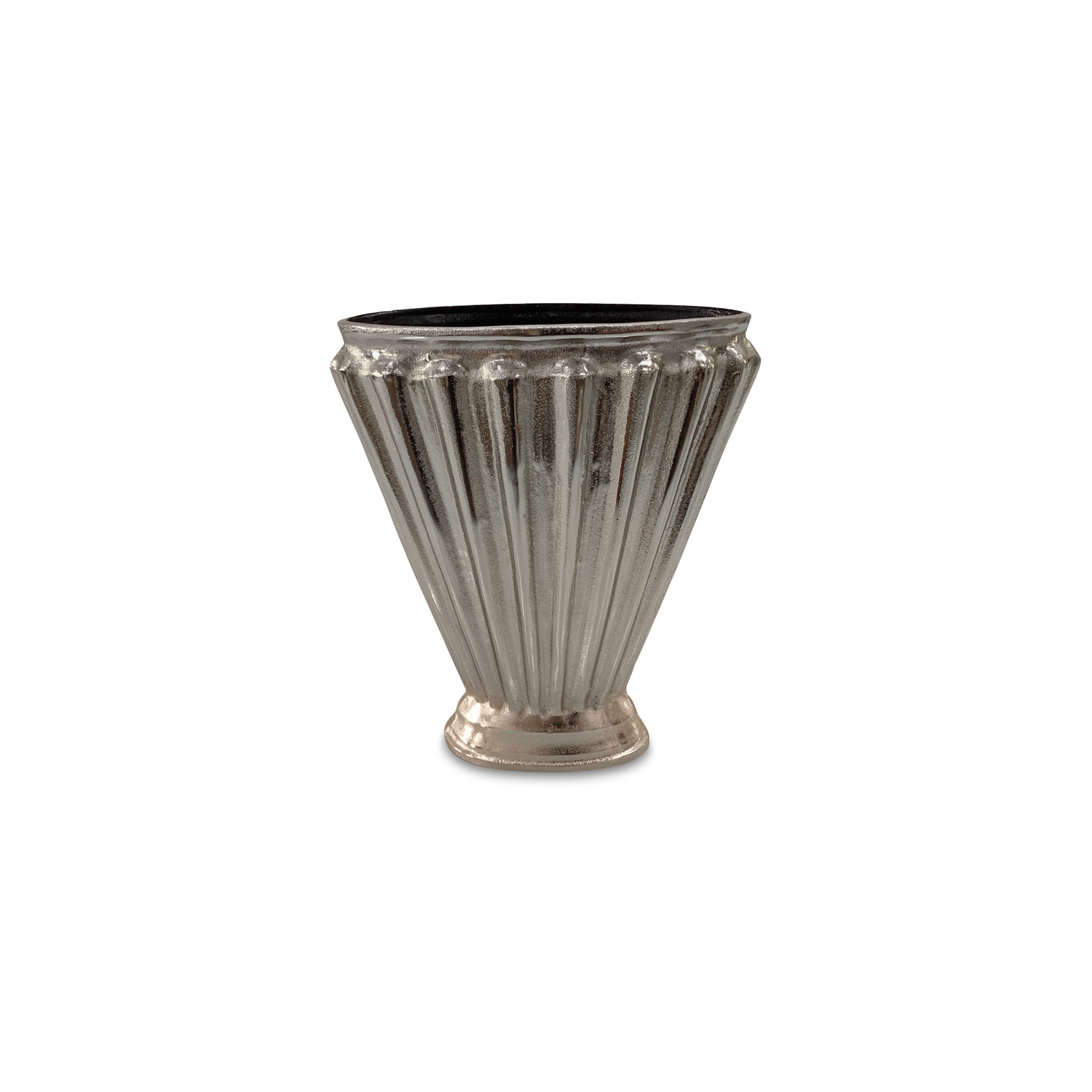 Jade Vase Cast Aluminum, Gray