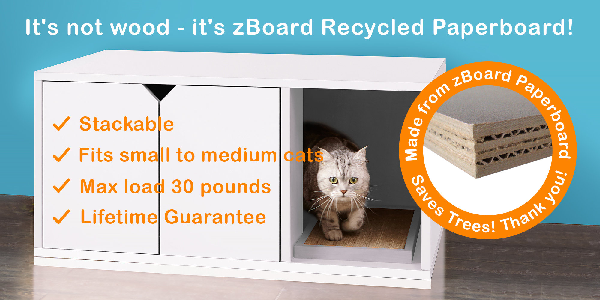 Archie & Oscar™ Kells zBoard Paperboard Litter Box Enclosure & Reviews