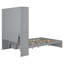 Lit plateforme double en bois avec USB, tête de lit et tiroirs de rangement-410066521