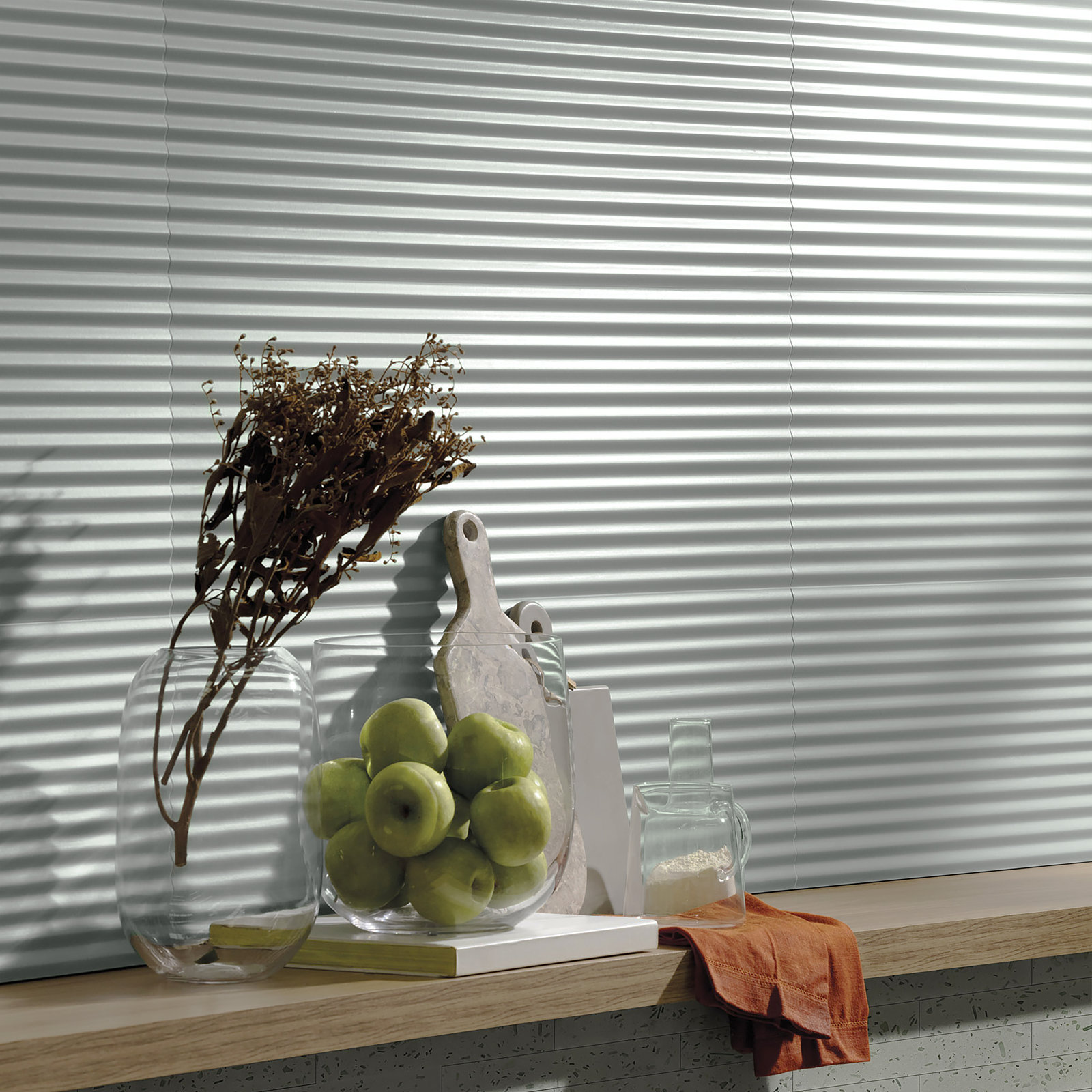 Linear 11" x 35" Ceramic Wall Tile, Aquamarine
