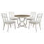 Ensemble de table de salle à manger 5 pièces avec table ronde extensible et 4 chaises rembourrées pour une utilisation polyvalente dans les salles à manger et les salons-393670103