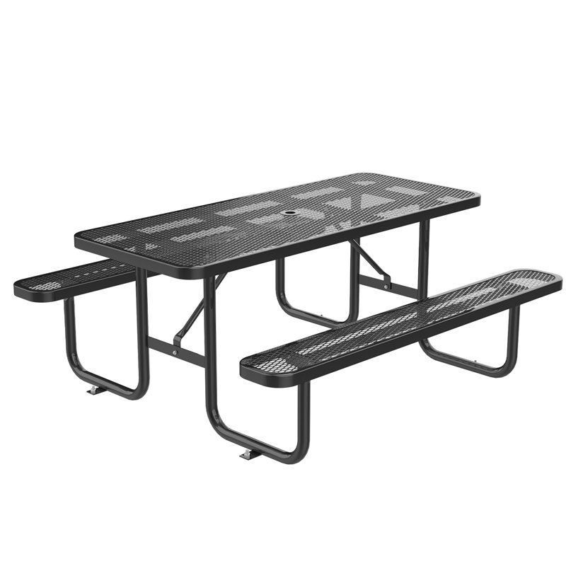 96" Rectangular Picnic Tables Black, Black