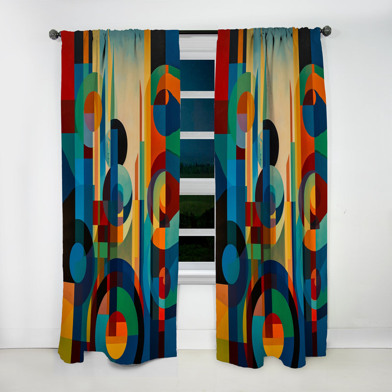 1 panneau de rideau obscurcissant en velours Stanbury Symmetry In Motion, L 52 po x L 90 po
