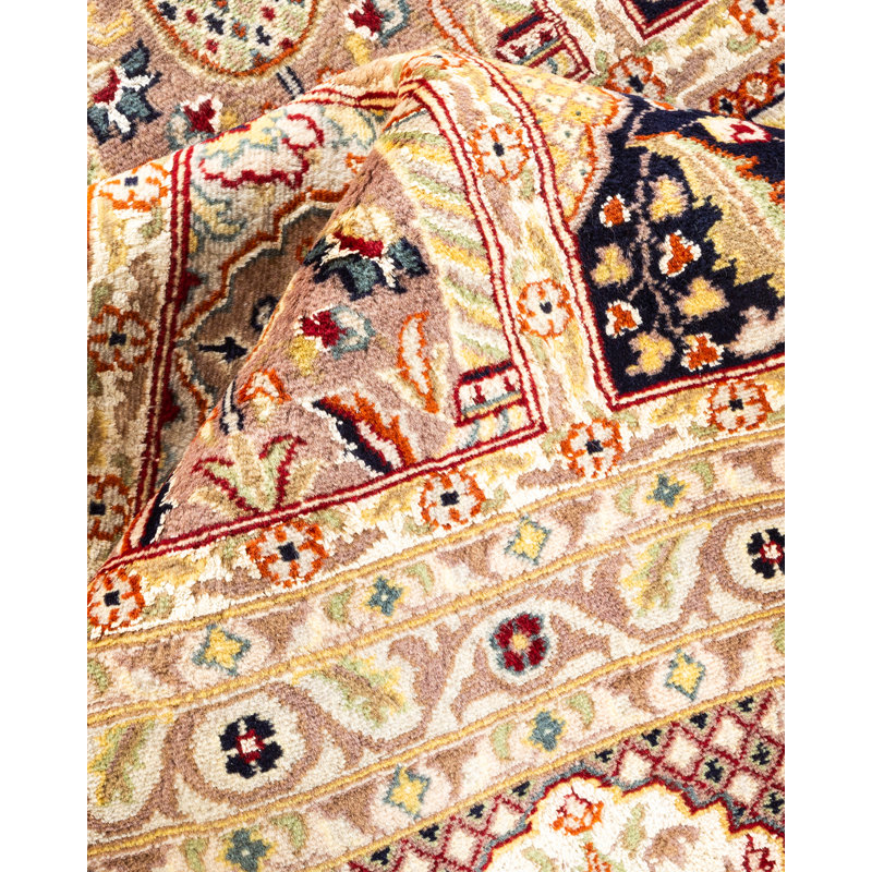 Tapis unique en laine noué à la main 9 pi x 12 pi 4 po nouvel âge Hayner