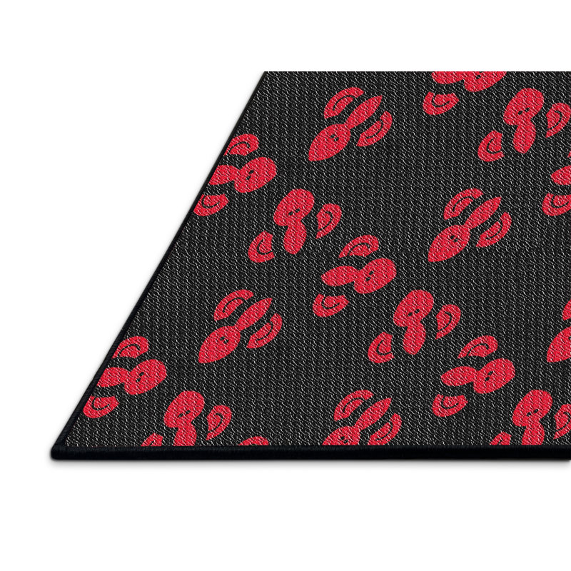 Tapis décoratif noir Raiden, Rectangle 6 pi x 9 pi