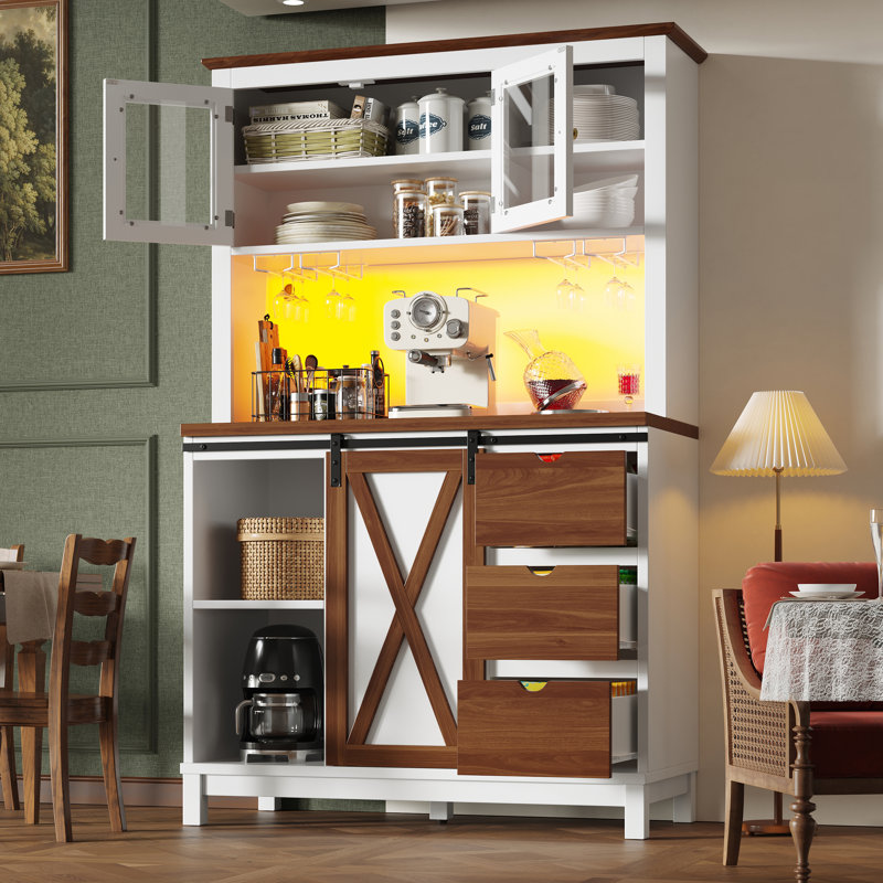 180cm Kitchen Pantry, White