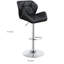 Tabouret de bar ajustable avec base chromée, ensemble de 2