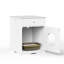 Enceinte en bois pour litière pour chat avec tiroir, table d'appoint, cage intérieure pour animal, table de chevet pour chat (brun)-125428287