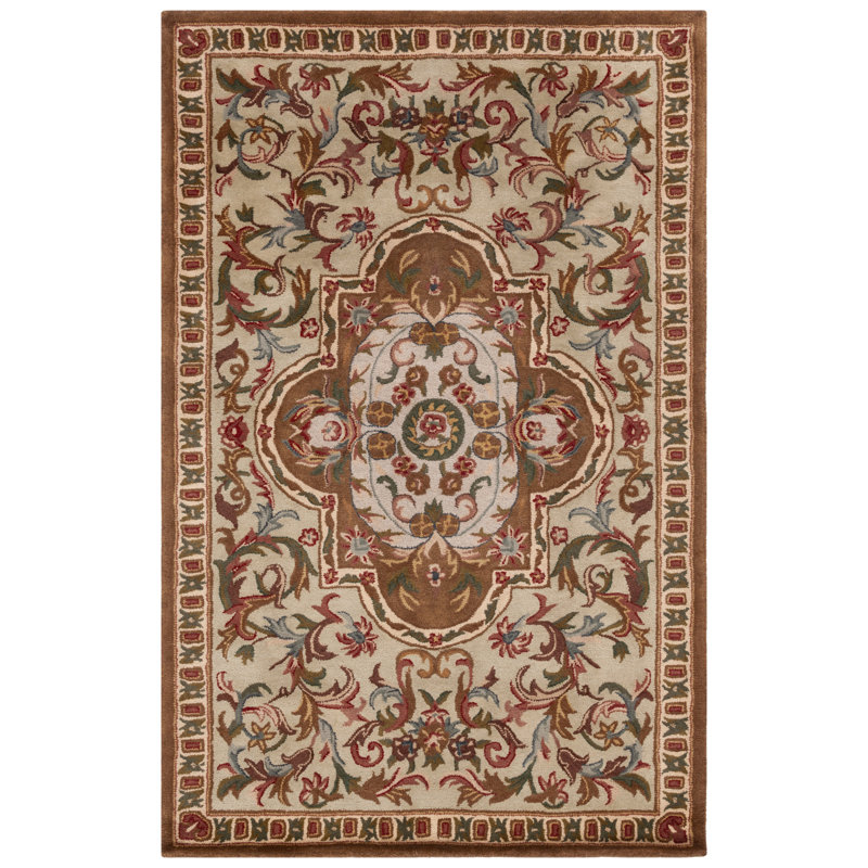 Classic Hand Tufted Wool Oriental Rug, Rectangle 5' x 8'
