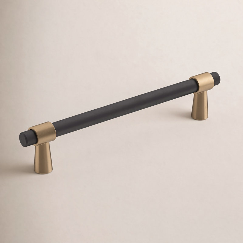 Mergence Bar Pull, Matte Black/Champagne Bronze, 5 1/16" 