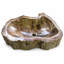 Lavabo en bois pétrifié, naturel