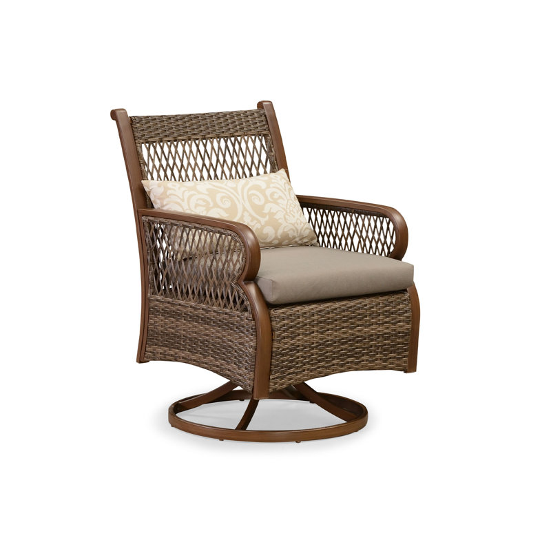 Chaise de patio pivotante avec coussin