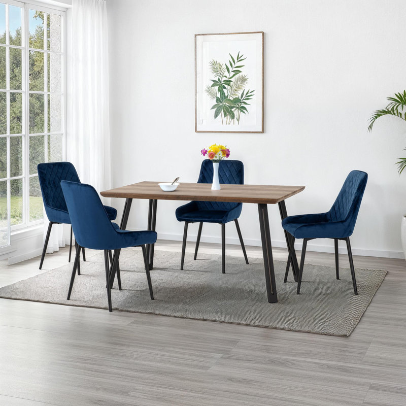 Cheshire 4 - Person Dining Set, Saphire Blue