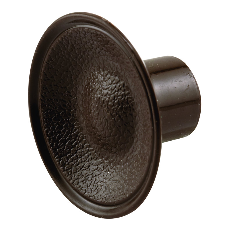 Bi-Fold Door Knobs, 1-13/16 in., Outside Diameter, Plastic Construction, Brown, Includes Fasteners (2 Pack)