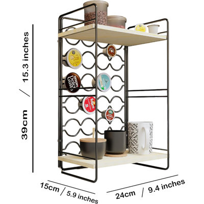 Coffee Bar Cabinet – Wooden Coffee Station Organizer with Storage Shelves, by 17 Stories
