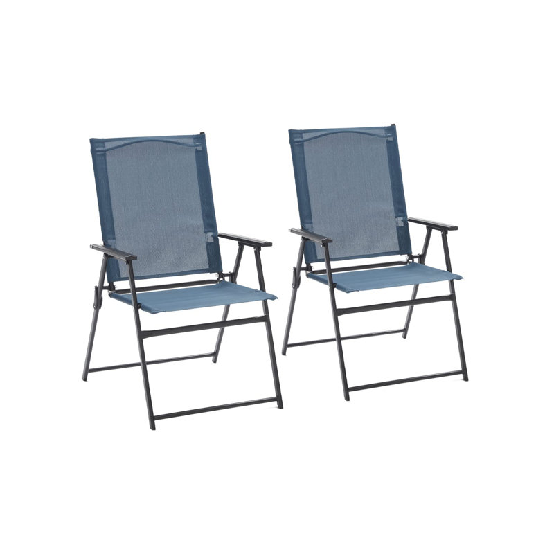 Chaise d'extérieur Thieu, Bleu foncé