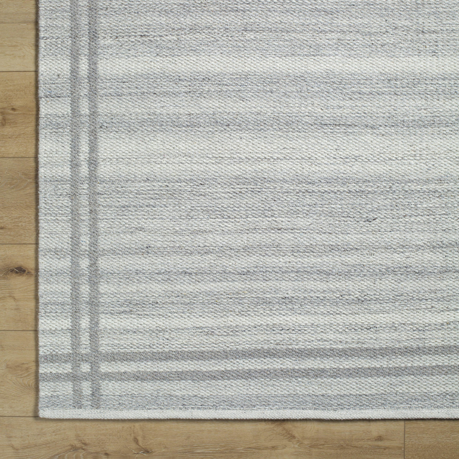 Lavande Hand-Woven Striped Area Rug, Rectangle 6' x 9'