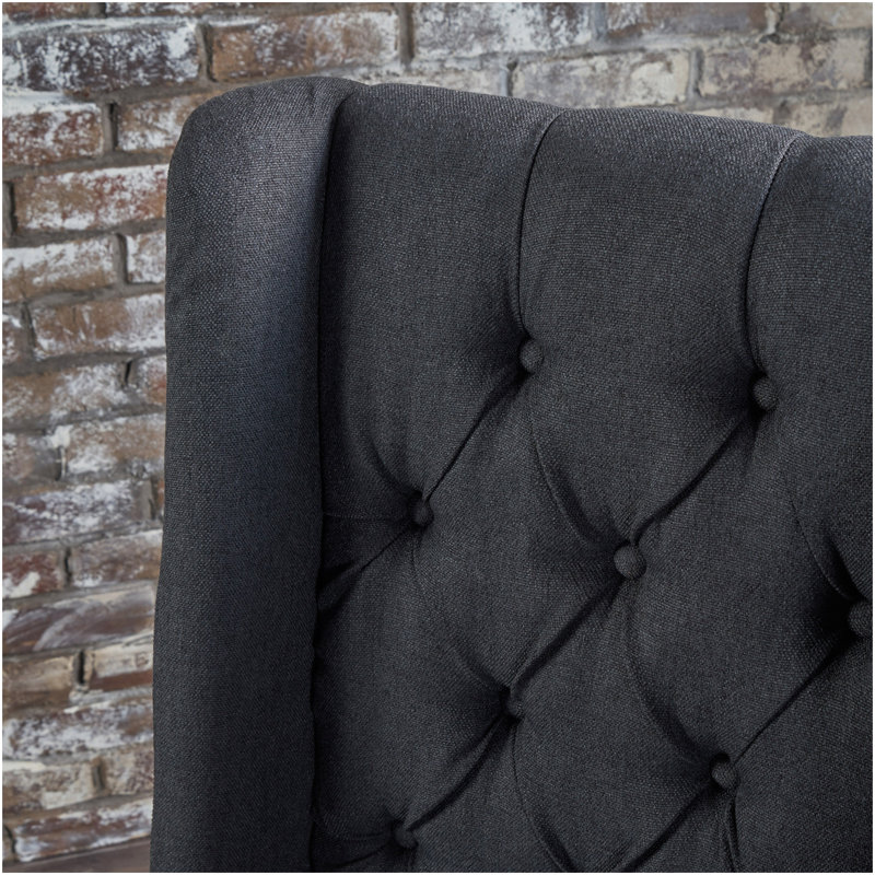 Ensemble de 2 chaises de salle à manger, Gris anthracite