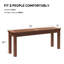 Banc de patio en bois massif 45 pouces sans dossier