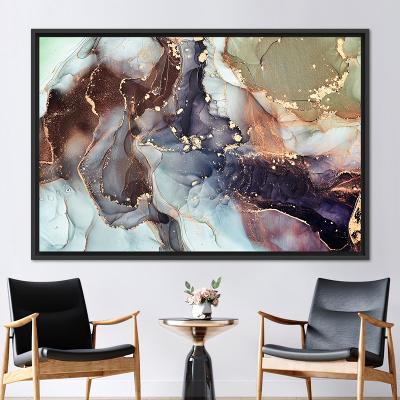 Print on Canvas, Framed Print without Mat, Black, 40 cm H x 60 cm W