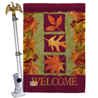 Ensemble de drapeaux en polyester 3 faces 40 x 28 po 3 feuilles