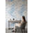 White Background Wallpaper Blue Modern Wall Mural