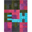 Tapis intérieur en laine rose/vert 7 pi 3 po x 10 pi one-of-kind à la main noué la new age Diredra