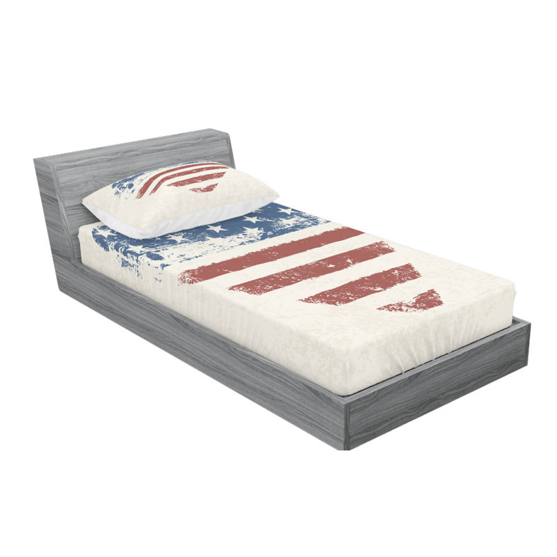 Microfiber Striped Sheet Set, Twin XL Sheet Set with Fitted Sheet