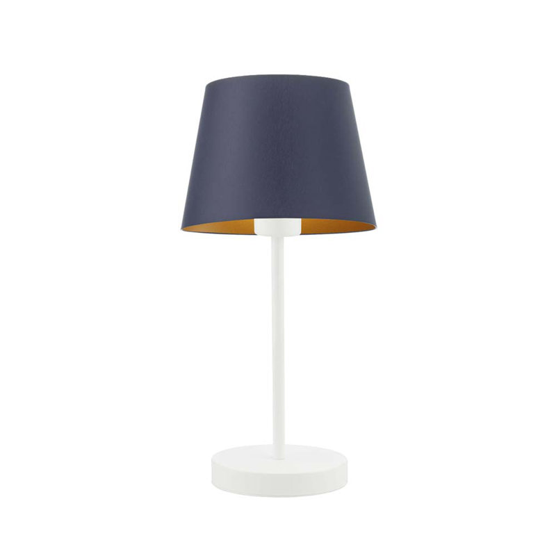 Geehan Metal Table Lamp, White, Dark Grey