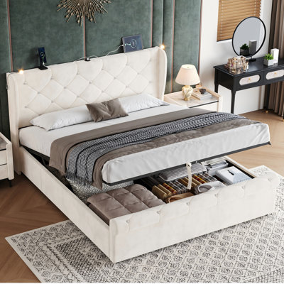 Upholstered Ottoman Storage Bed