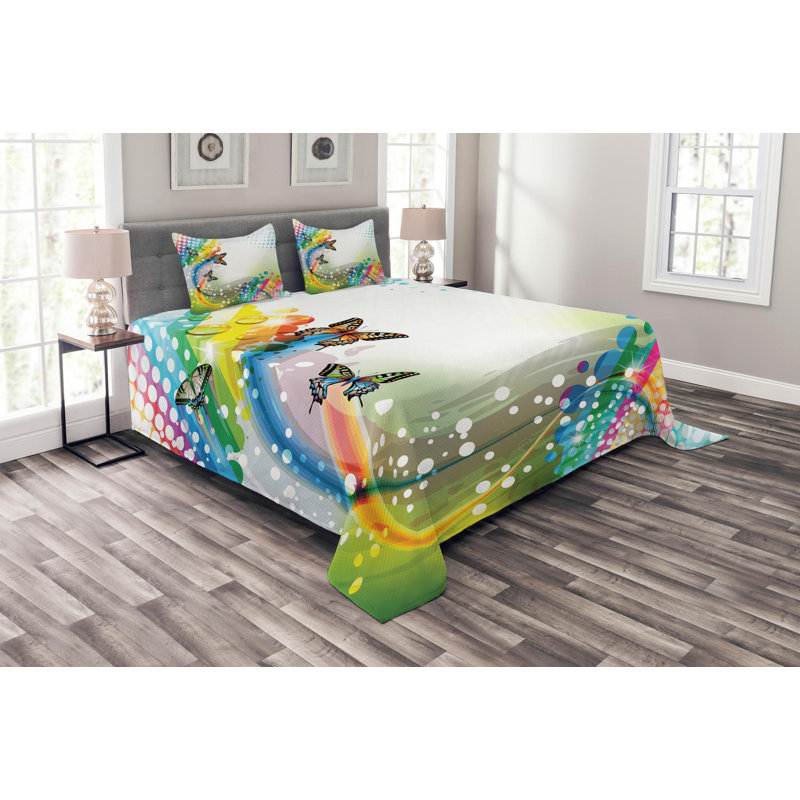 Farmhouse / Country Polyester Coverlet, Queen Coverlet + 2 Shams