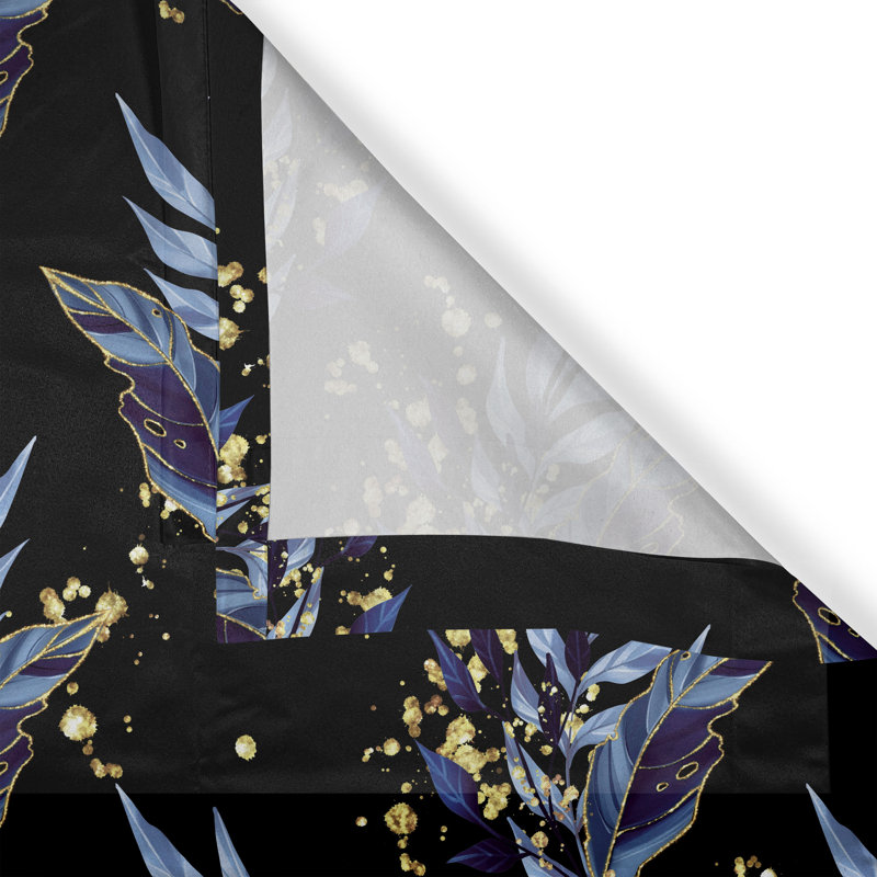 Rideau à œillets Dakota Fields Night Jungle, L 50 po x L 108 po