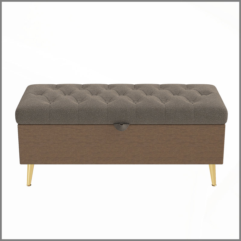 Banc de rangement avec repose-pieds Modern Modern, Coffee