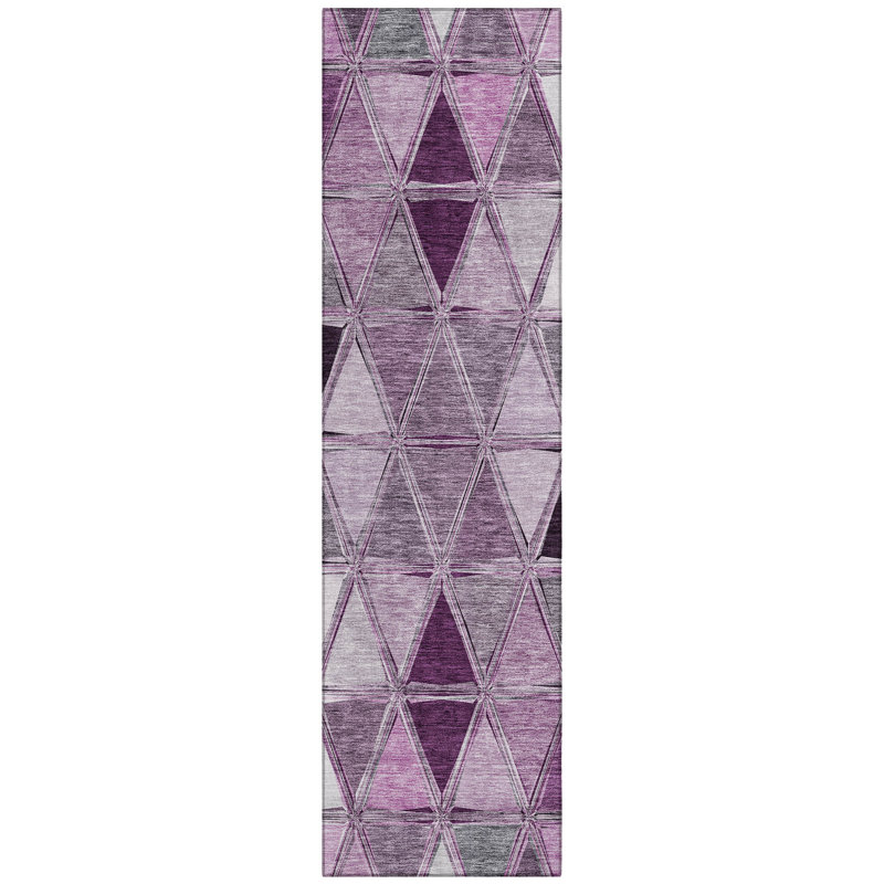 Antuane Washable Geometric Indoor / Outdoor Rug, Runner 2'3" x 7'6"
