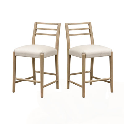 Modern Counter Stool Set with Ladder Back