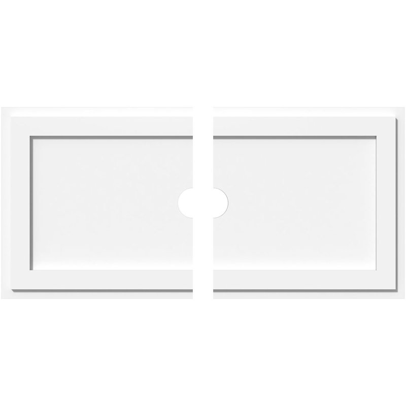 Médaillon de plafond contemporain contemporain en PVC de qualité architecturale, H 1 po x l 38 po x P 19 po
