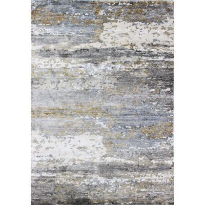 Cascade Abstract Hand-Knotted Multilcolor Area Rug